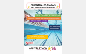 Défi 5 heures de natation pour le Téléthon