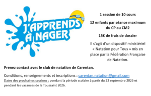 J'apprends à nager
