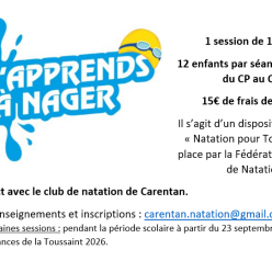 J'apprends à nager